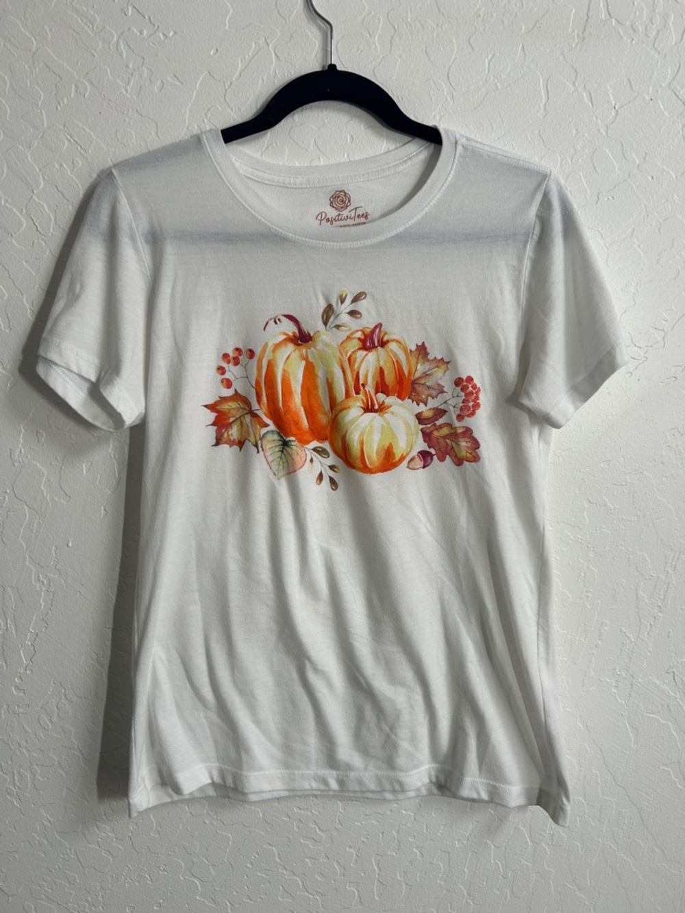 Women's White Short Sleeve Fall Pumpkin Spice Graphic Tee